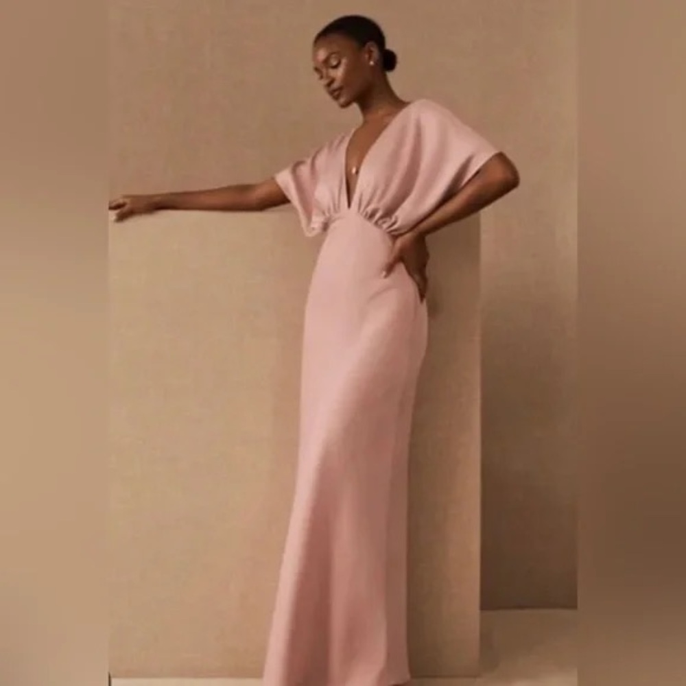 BHLDN Leila Deep V Gown
